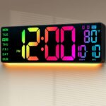 16.5" Giant Digital Wall Clock: Birthday Presents for Males Girls, Home Wa... - Image 2