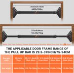Sportneer Pull Up Bar: Strength Training Chin up Bar without Screws - ... - Image 3