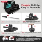 VINSGUIR Ab Roller Wheel, Abs & Core Workout Equipment for Home Gym wi... - Image 3