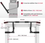 ONETWOFIT Pull Up Bar for Doorway, 440 lbs Heavy Duty Upper Body Fitne... - Image 3