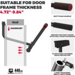 ONETWOFIT Pull Up Bar for Doorway, 440 lbs Heavy Duty Upper Body Fitne... - Image 4