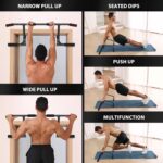 ONETWOFIT Pull Up Bar for Doorway, 440 lbs Heavy Duty Upper Body Fitne... - Image 7