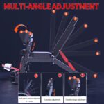Adjustable Weight Bench,Utility Workout Bench Foldable Incline Decline... - Image 5
