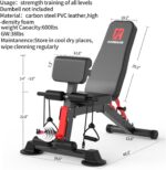 Adjustable Weight Bench,Utility Workout Bench Foldable Incline Decline... - Image 7