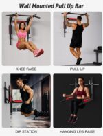 CRYSTAL FIT Multifunctional Wall Mounted Pull Up Bar, Chin Up Bar and ... - Image 3