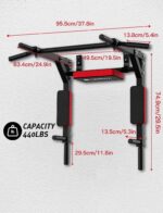 CRYSTAL FIT Multifunctional Wall Mounted Pull Up Bar, Chin Up Bar and ... - Image 4