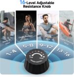 Rowing Machine for Home, 350 LB Capacity, 16-Level Silent Resistance, ... - Image 8