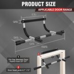 TOPOKO Upgrade Pull Up Bar for Doorway - Max Capacity 440 lbs, Portabl... - Image 3