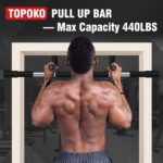 TOPOKO Upgrade Pull Up Bar for Doorway - Max Capacity 440 lbs, Portabl... - Image 8