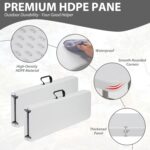 6ft Plastic Folding Bench with Carrying Handle & Lock, Portable Outdoo... - Image 5