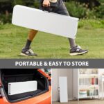 6ft Plastic Folding Bench with Carrying Handle & Lock, Portable Outdoo... - Image 8