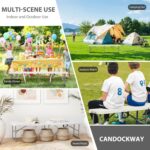 6ft Plastic Folding Bench with Carrying Handle & Lock, Portable Outdoo... - Image 9
