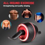 Ab Roller Wheel with Knee Pad Mat,Automatic Rebound Abdominal Wheel Ab... - Image 3