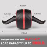 Ab Roller Wheel with Knee Pad Mat,Automatic Rebound Abdominal Wheel Ab... - Image 10