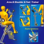 Folding Exercise Bike - Stationary Bikes for Home Use, Arms and Feet W... - Image 3