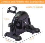 Pedal Exerciser Under Desk Bike Mini Exercise Bike for Leg and Arm Cyc... - Image 3