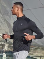 NORTHYARD Men's Running Shirt Long Sleeve Quarter Zip Pullover Moistur... - Image 3