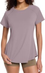 Loovoo Workout Tops for Women Loose Fit Breathable Activewear Cool Qui... - Image 3