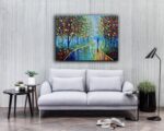 YaSheng Art -Landscape Oil Painting On Canvas Textured Tree Abstract C... - Image 4