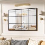 Suidia Wall Mirror, 24" x 36" Window Decorative Mirrors, Metal Framed ... - Image 3