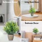 4 Pack Fake Plants Ceramic Mini Artificial Greenery Potted Plants for ... - Image 4