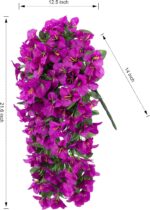 Artificial Faux Bougainvillea Flowers Plants for Outdoor Outside Summe... - Image 7