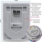 The Beadsmith Bead Board with Cover, Grey Flocked, 3 U-Shaped Channels... - Image 4