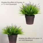 12 Bundles Artificial Plants Outdoor Fake Monkey Grass with Flowers fo... - Image 3