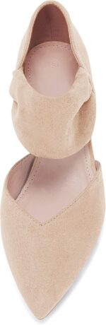 Coutgo Womens Low Kitten Heel Dress Shoes Pointed Toe Slip on Ankle St... - Image 4