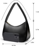 Women's Shoulder Bags, Small Hobo Tote Elegant Clutch Purse with Zippe... - Image 3