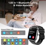 Smart Watch for Men Women, 1.83" HD Touchsreen, Bluetooth Calling, 5 A... - Image 5