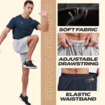 5 Pack Athletic Gym Mens Shorts - Workout Black Quick Dry Basketball S... - Image 3