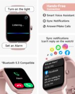 Smart Watch for Women Alexa Built-in, 1.95" Fitness Tracker with Answe... - Image 3