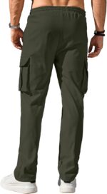 Comdecevis Men's Casual Cargo Pants Workout Joggers Stretch Sweatpants... - Image 4