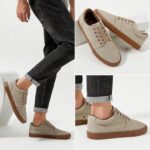 BENPAO Mens White Casual Shoes All Black Fashion Sneakers for Men Low ... - Image 5