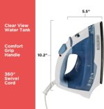BLACK+DECKER Easy Steam Compact Iron for Clothes, Automatic Shutoff, N... - Image 9