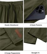 Comdecevis Men's Casual Cargo Pants Workout Joggers Stretch Sweatpants... - Image 5