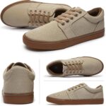 BENPAO Mens White Casual Shoes All Black Fashion Sneakers for Men Low ... - Image 7