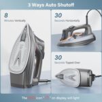 Steam Iron for Clothes with LCD Screen, 1700W Iron Non-Stick Ceramic S... - Image 6