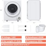 Euhomy 110V Portable Clothes Dryer 850W Compact Laundry Dryers 1.5 cu.... - Image 3
