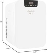 Cooluli 20 Liter Mini Fridge with Temperature Control - White Thermoel... - Image 5