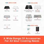 24Qt Dual Zone Air Fryer Oven with Rotisserie, Extra Large Double Air ... - Image 5