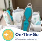 Nuby Diaper Cream Soft Silicone Brush with Suction Base & Hygienic Tra... - Image 5