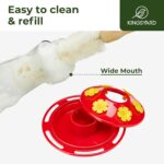Kingsyard Glass Hummingbird Feeder for Outdoors Hanging - 6 Bee Guard ... - Image 7