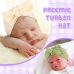 10 Pcs Preemie Hats Cotton Preemie Caps Bows Turban Premature Baby Boy... - Image 5