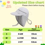Duoyeree UPF 50+ Baby Sun Hat with Ear and Neck Protection - Toddler B... - Image 6