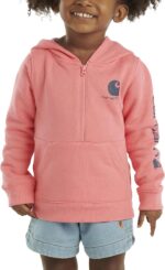 Carhartt Kid's CA7106 Long-Sleeve Quilted Jersey Half-Zip Sweatshirt -... - Image 3