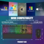 RedThunder K10 Wired Gaming Keyboard and Mouse and Wrist Rest Combo, R... - Image 5