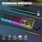 RedThunder K10 Wireless Gaming Keyboard and Mouse Combo, LED Backlit R... - Image 3