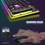 RedThunder K10 Wireless Gaming Keyboard and Mouse Combo, LED Backlit R... - Image 6